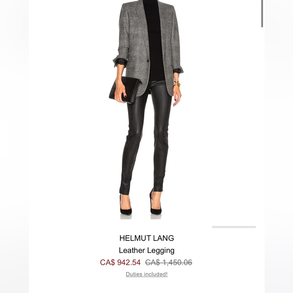 Helmut Lang Lamb Leather leggings